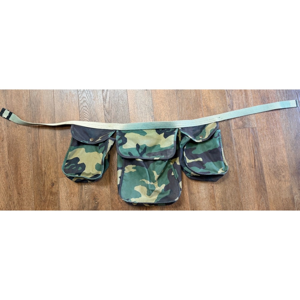 Vintage REDHEAD USA Camo Ammo Belt Waist Pouch Hunting Flap Pocket